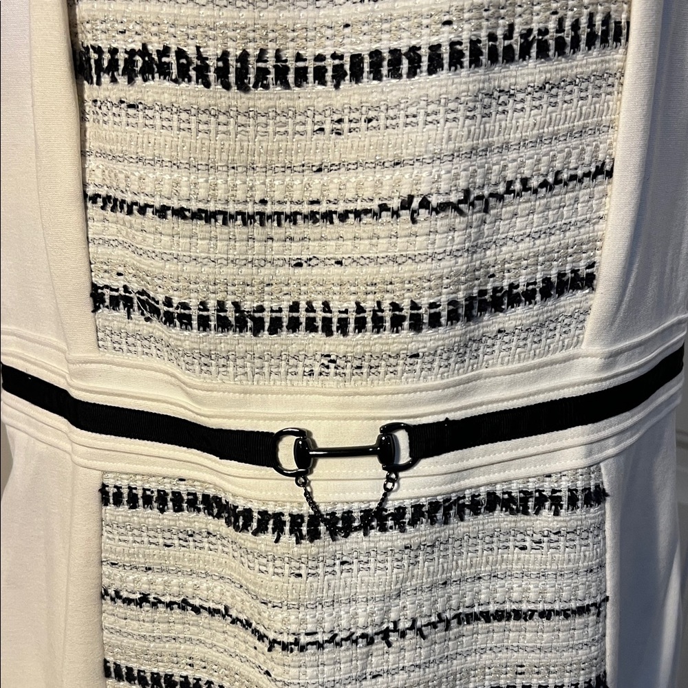 White House Black Market Monochrome Tweed Jacket and Dress - Picture 7 of 16